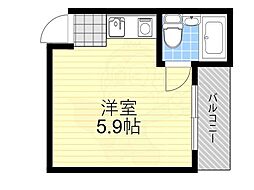 メゾンフラワー ワンルームの間取図画像