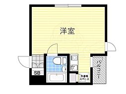バトンルージュ ワンルームの間取図画像