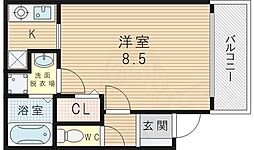 ネイクレスト三国本町 1Kの間取図画像