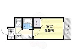 シークロジュマン 1Kの間取図画像