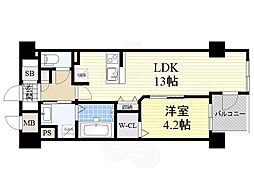 グランデュール 1LDKの間取図画像