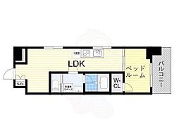 リビー東三国 1LDKの間取図画像