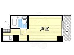 淡路エンビイハイツ ワンルームの間取図画像