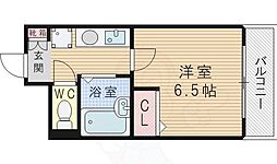 シークロジュマン 1Kの間取図画像