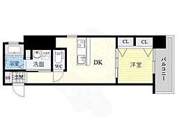 ファーストフィオーレ江坂江の木町パークサイド 1DKの間取図画像