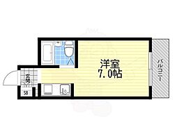 シャトー相川 ワンルームの間取図画像