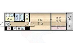 ザ・レジデンス江坂 1LDKの間取図画像