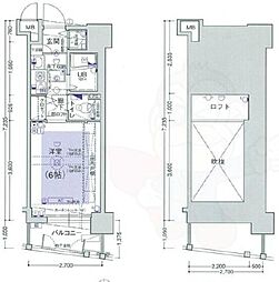 エステムコート新大阪3ステーションプラザ 1Kの間取図画像