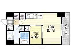 小西マンション 1LDKの間取図画像