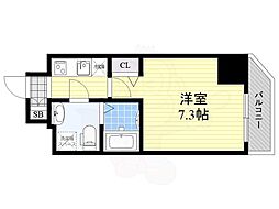 エグゼ新大阪南 1Kの間取図画像
