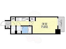 CASAREGULUS新大阪 1Kの間取図画像