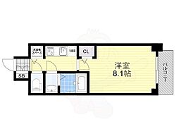 サムティ江坂レガーロ 1Kの間取図画像