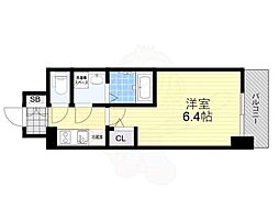 東三国Noah 1Kの間取図画像