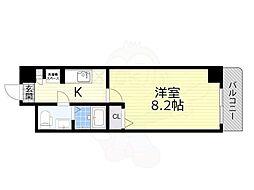 アーデン新大阪 1Kの間取図画像
