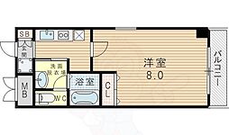 ルミエール新大阪 1Kの間取図画像