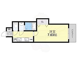 Luxe新大阪SOUTH 1Kの間取図画像