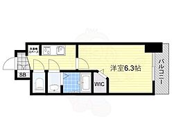 ファステート江坂ランウェイ 1Kの間取図画像