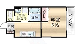 第17関根マンション 1Kの間取図画像