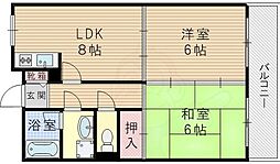 第三マル重グランドハイツ 2LDKの間取図画像