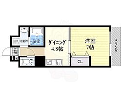 第17関根マンション 1DKの間取図画像