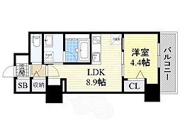 グランセジュール江坂パーカー江坂ビル 1LDKの間取図画像