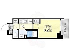 プレサンスブルーム東三国 1Kの間取図画像