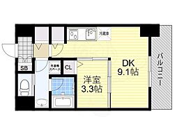 小西マンション 1DKの間取図画像