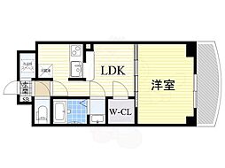 ノルデンタワー新大阪アネックスA棟 1LDKの間取図画像