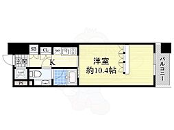デュオン新大阪レジデンス 1Kの間取図画像