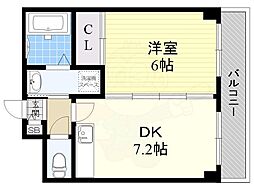 第5浦濱ビレッジ 1DKの間取図画像