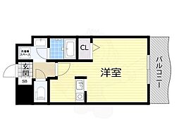 ノルデンハイム新大阪2 ワンルームの間取図画像