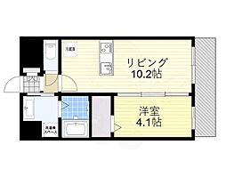 S-RESIDENCEHIGASHIMIKUNIamante 1LDKの間取図画像
