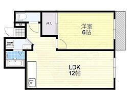 JMRレジデンス新大阪 1LDKの間取図画像