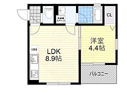 KTIレジデンス西中島3 1LDKの間取図画像