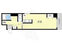 新大阪エクセルハイツ ワンルームの間取図画像