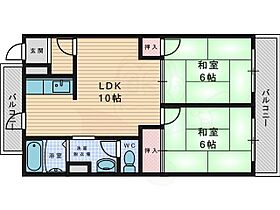 大阪府枚方市春日東町２丁目（賃貸マンション2LDK・4階・46.00㎡） その2