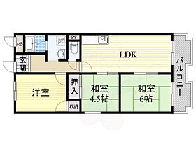 大阪府枚方市小倉町7番35号（賃貸マンション3LDK・2階・60.80㎡） その2