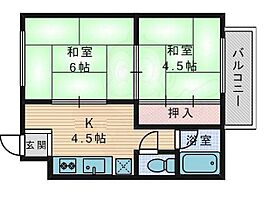 大阪府枚方市東船橋１丁目13番（賃貸マンション2K・3階・36.00㎡） その2