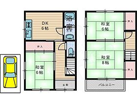 長村借家  ｜ 大阪府枚方市津田元町１丁目31番12号（賃貸一戸建3DK・2階・60.75㎡） その2