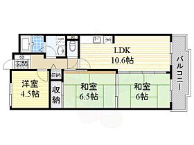 大阪府枚方市東中振２丁目13番7号（賃貸マンション3LDK・4階・63.50㎡） その2