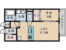 大阪府交野市星田１丁目（賃貸アパート1LDK・2階・34.29㎡） その2