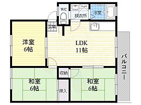 大阪府枚方市田口１丁目（賃貸アパート3LDK・2階・60.00㎡） その2