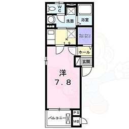 プログレエヌシータ 1Kの間取図画像