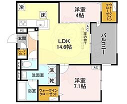 Reve 2LDKの間取図画像