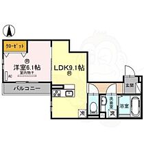 ソーリス・ルクス  ｜ 兵庫県尼崎市南武庫之荘３丁目（賃貸アパート1LDK・1階・38.86㎡） その2