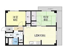 パークハイム  ｜ 兵庫県伊丹市野間８丁目（賃貸マンション2LDK・3階・60.00㎡） その2