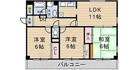 アミスタ武庫之荘 301 ｜ 兵庫県尼崎市武庫之荘東２丁目（賃貸マンション3LDK・3階・67.32㎡） その2