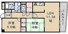 ヴィラ安堂寺2  ｜ 兵庫県伊丹市安堂寺町６丁目（賃貸マンション2LDK・2階・63.44㎡） その2