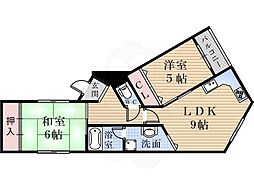 日興レジデンス 2LDKの間取図画像