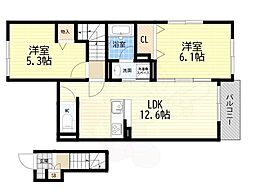 間取図画像 2LDK